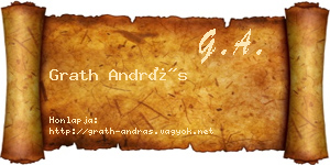 Grath András névjegykártya